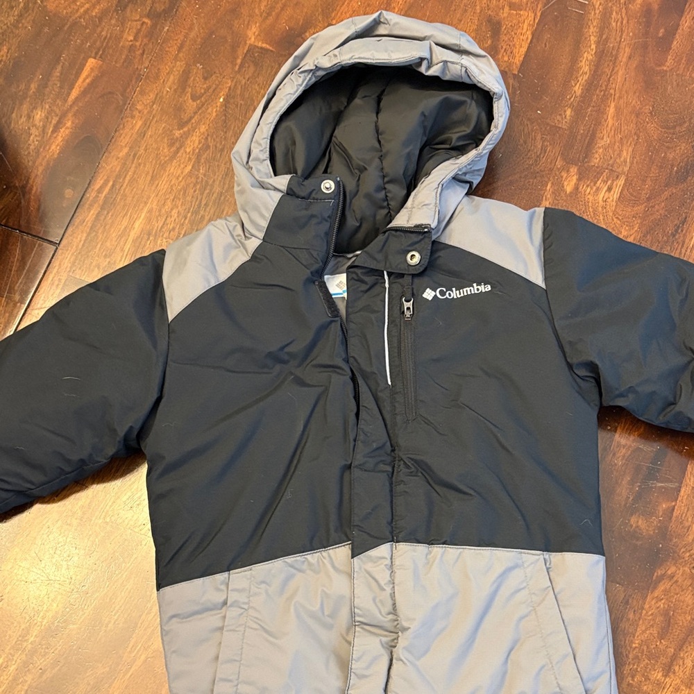 Columbia Navy and Gray Hooded Jacket